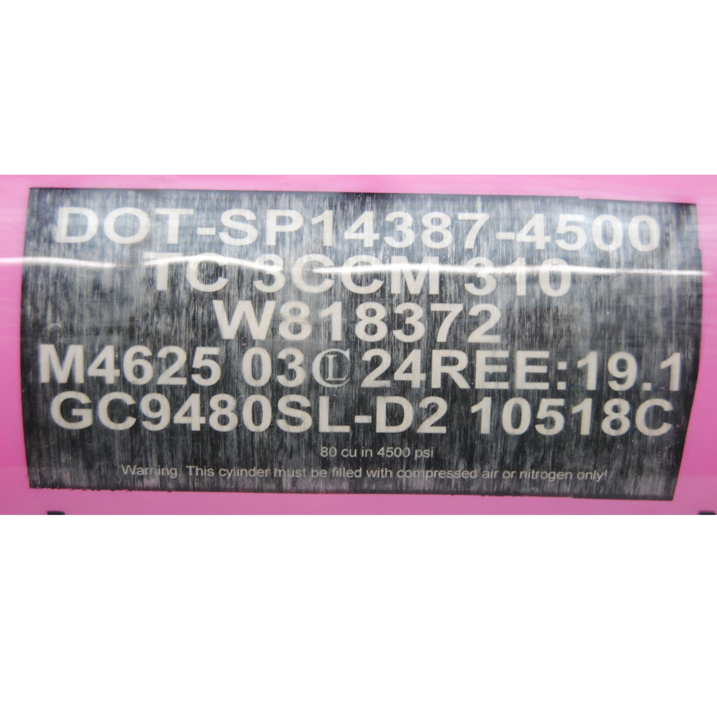 Used HK Army 80ci/4500psi Compressed Air Tank - Pink