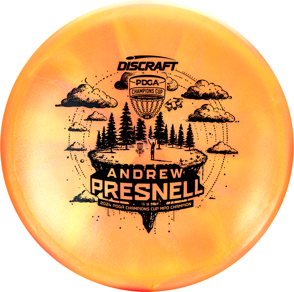 Discraft Andrew Presnell Z Swirl ColorShift Drone Midrange Golf Disc - 2024 Champions Cup Stamp