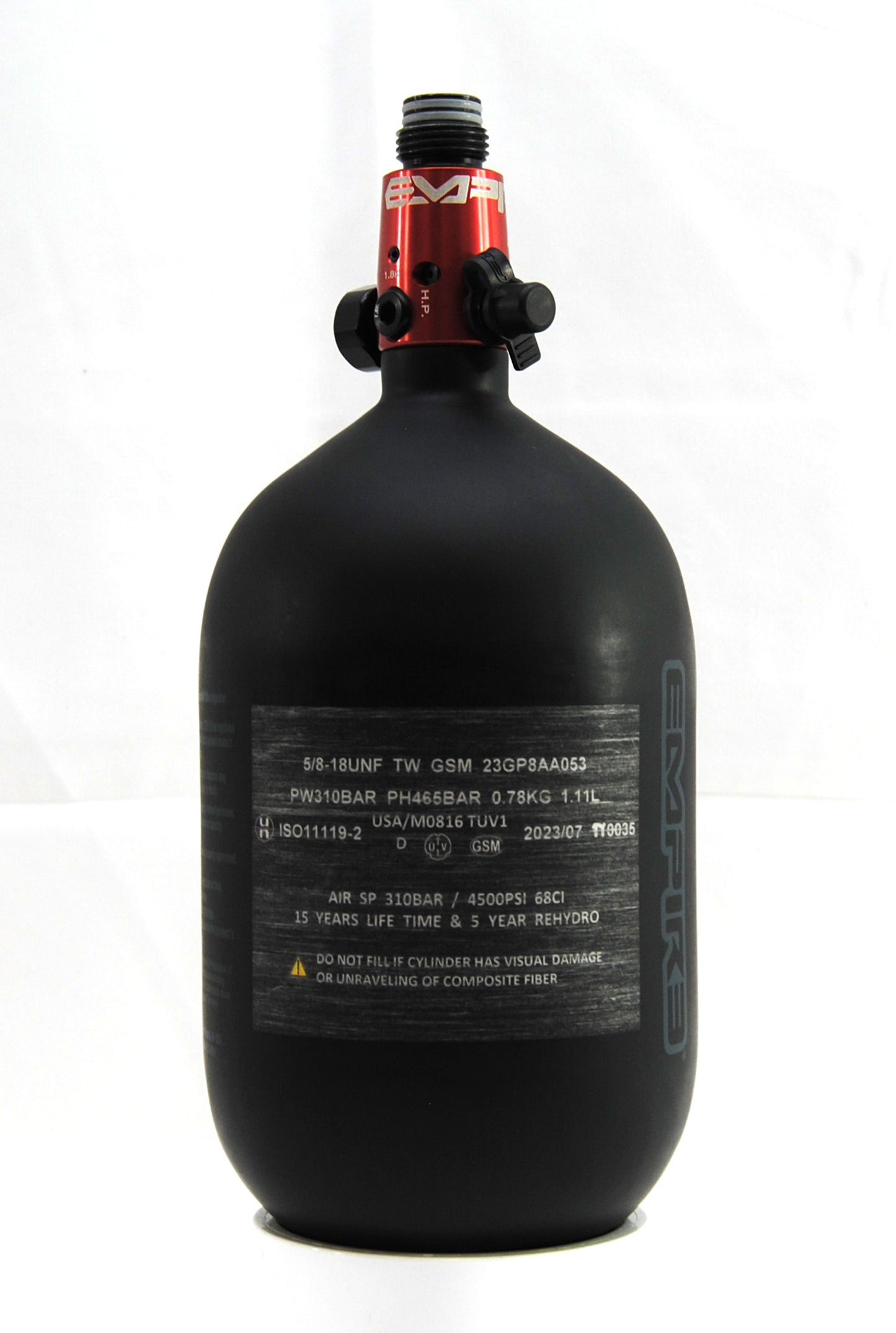 Used Empire 68ci/4500psi Ultra Air Tank - Black/Red
