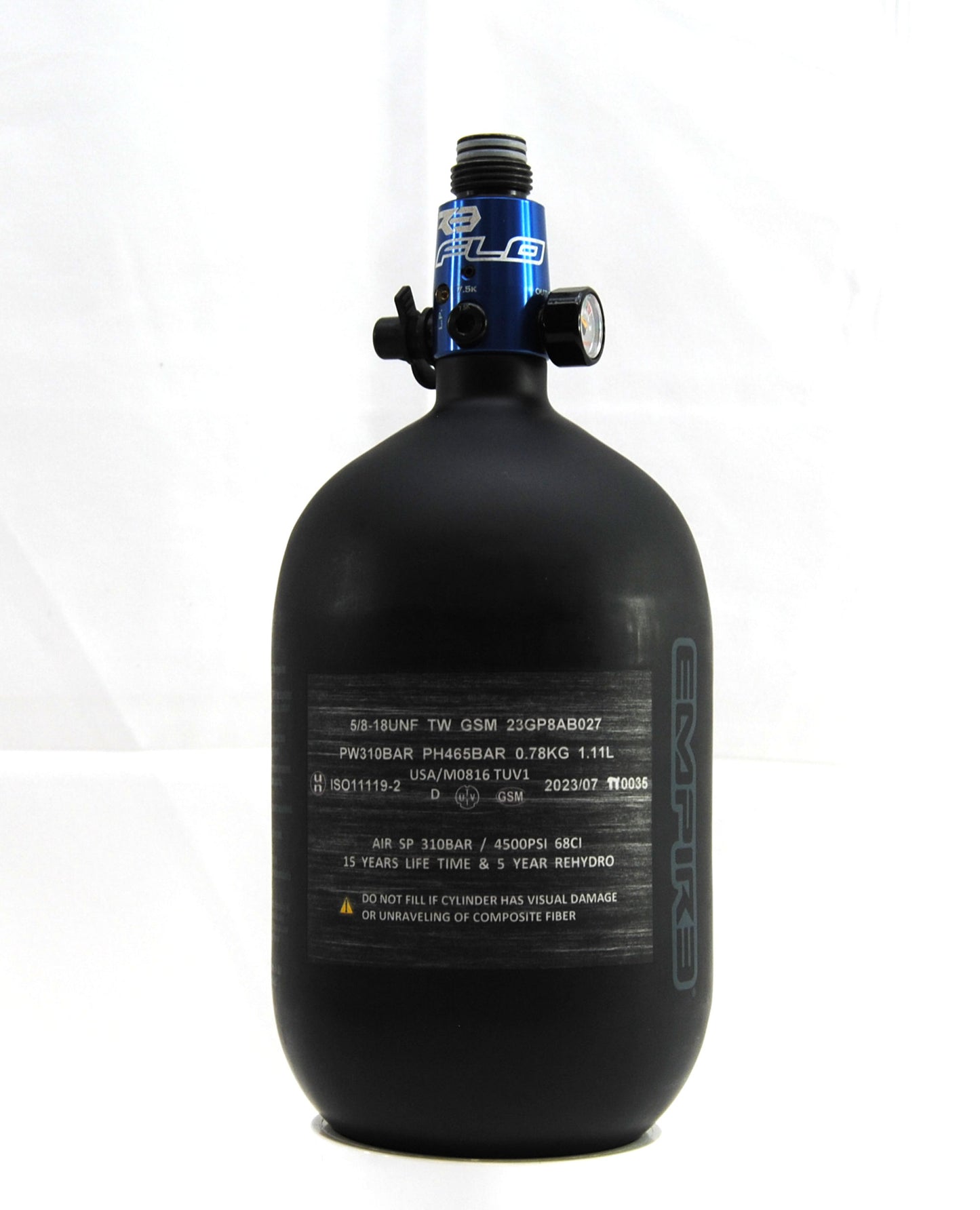 Used Empire 68ci/4500psi Ultra Air Tank - Black/Blue