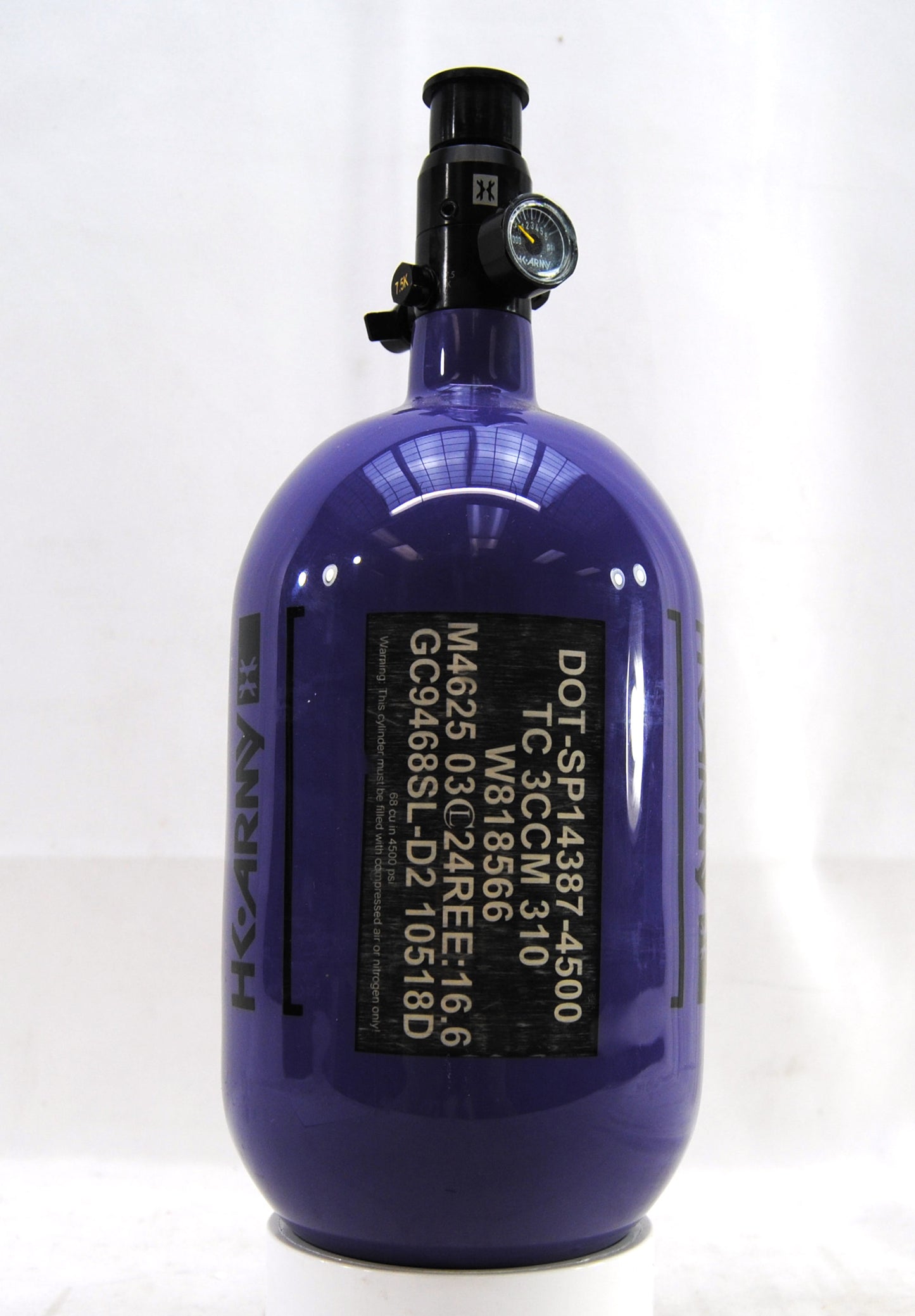 Used HK Army Compressed Air 68ci/4500psi Tank - Purple