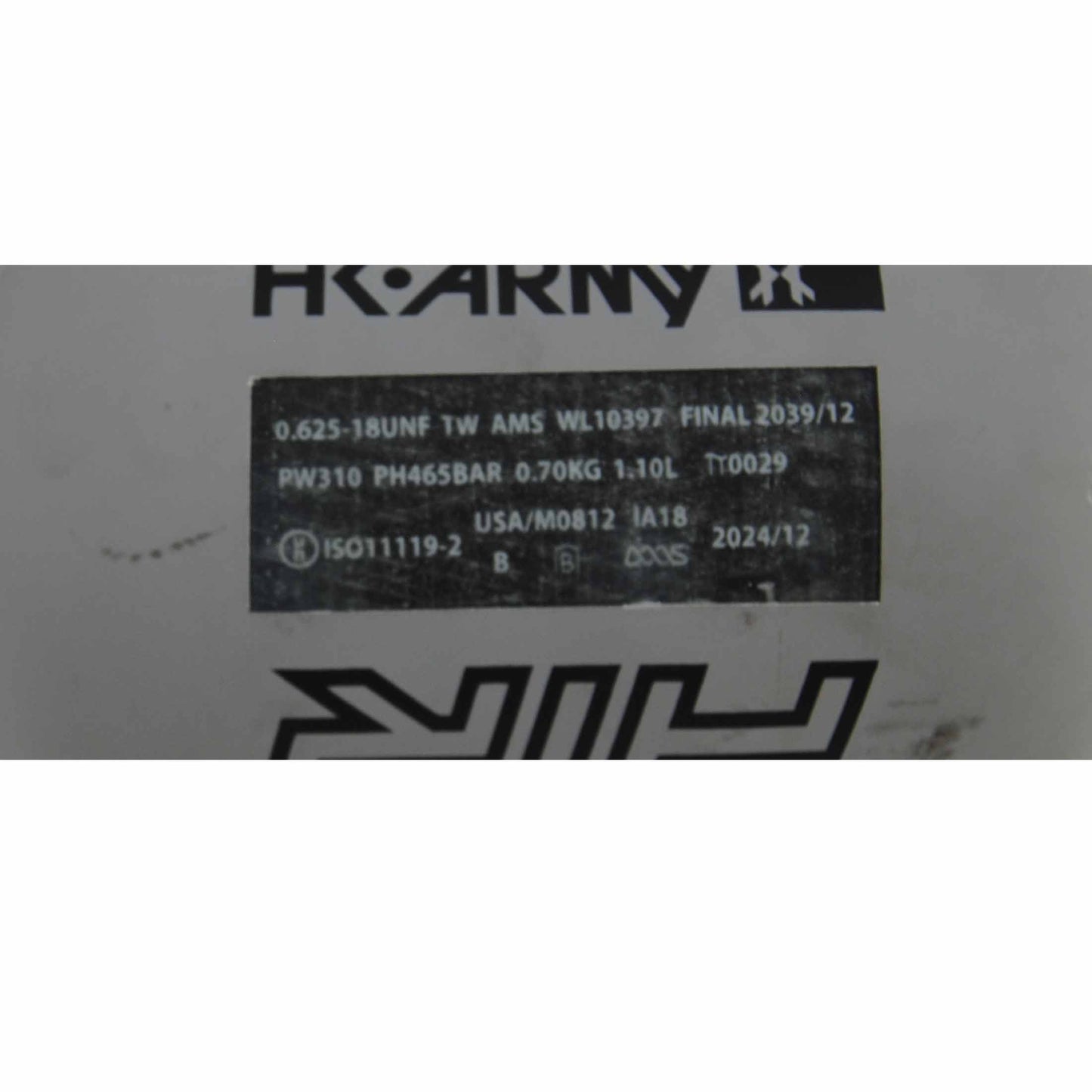 Used HK Army Alpha Air 68ci/4500psi Tank - Graphite