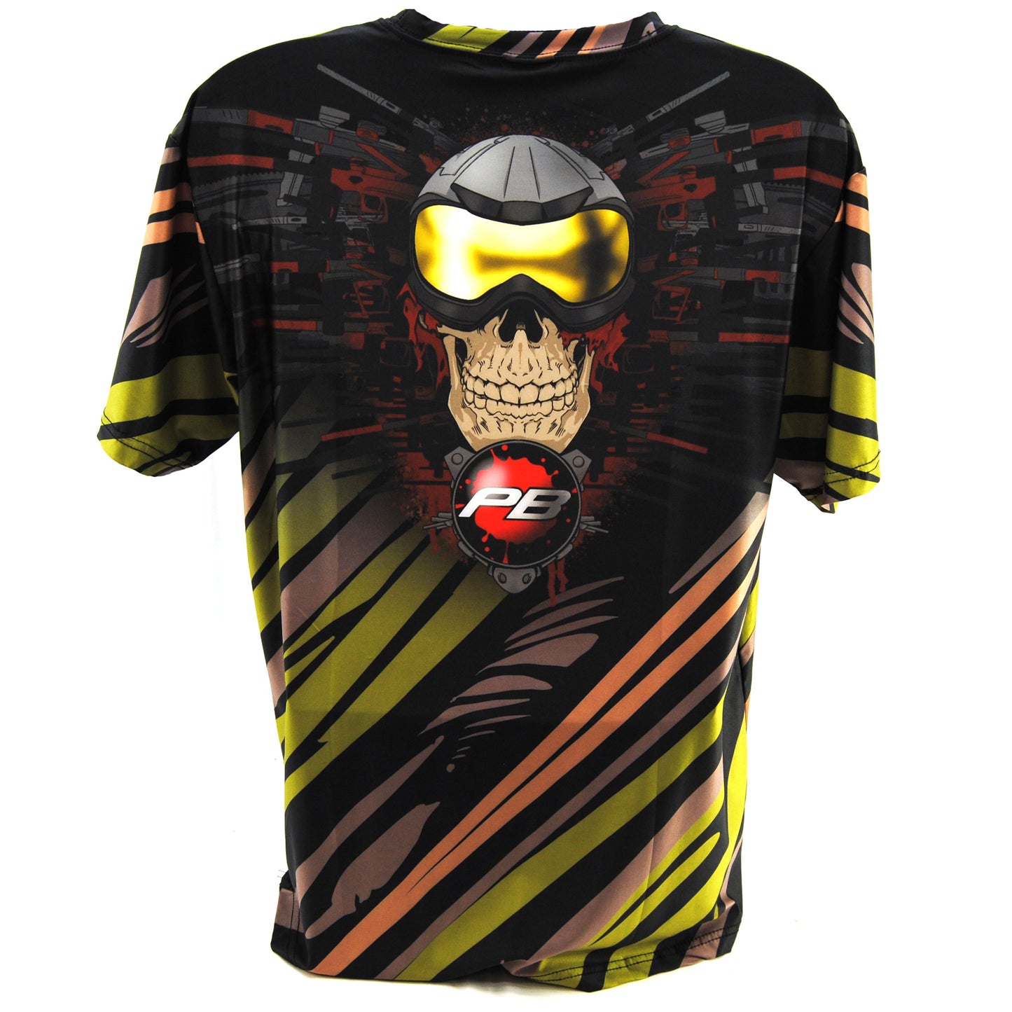PB Sports Stretchy Soft T-Shirt - Skull Gunner Jungle Camo
