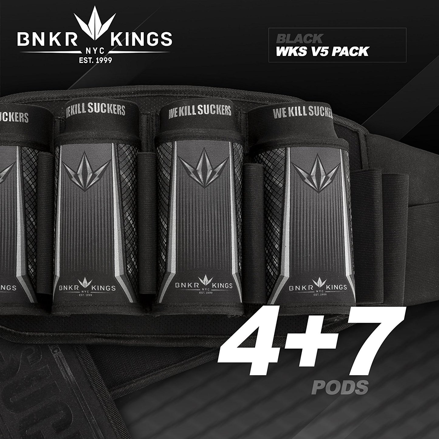 Bunker Kings V5 WKS Strapless Pack 4+7 - Black - Bunker Kings