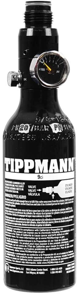 Tippmann 9ci 3000psi HPA Aluminium Tank - Black - G.I. Sportz