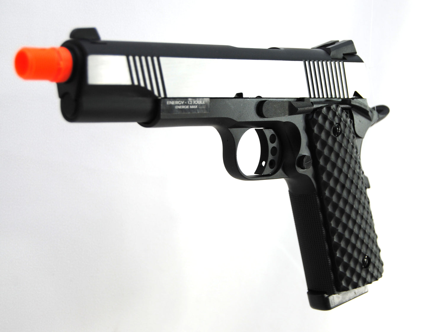 Nuprol Raven MEU Silver Slide Polymer Body Gas Blowback Pistol