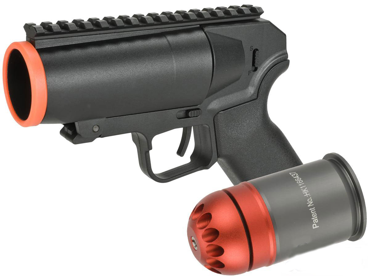 6mmProShop Airsoft Pocket Cannon Grenade Launcher Pistol w/ Matrix 60rd Grenade Shell