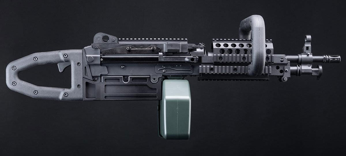 Mugen Fire Class I Custom ChainSAW Zombie Killer M249 MK46 Airsoft Machine Gun - Black