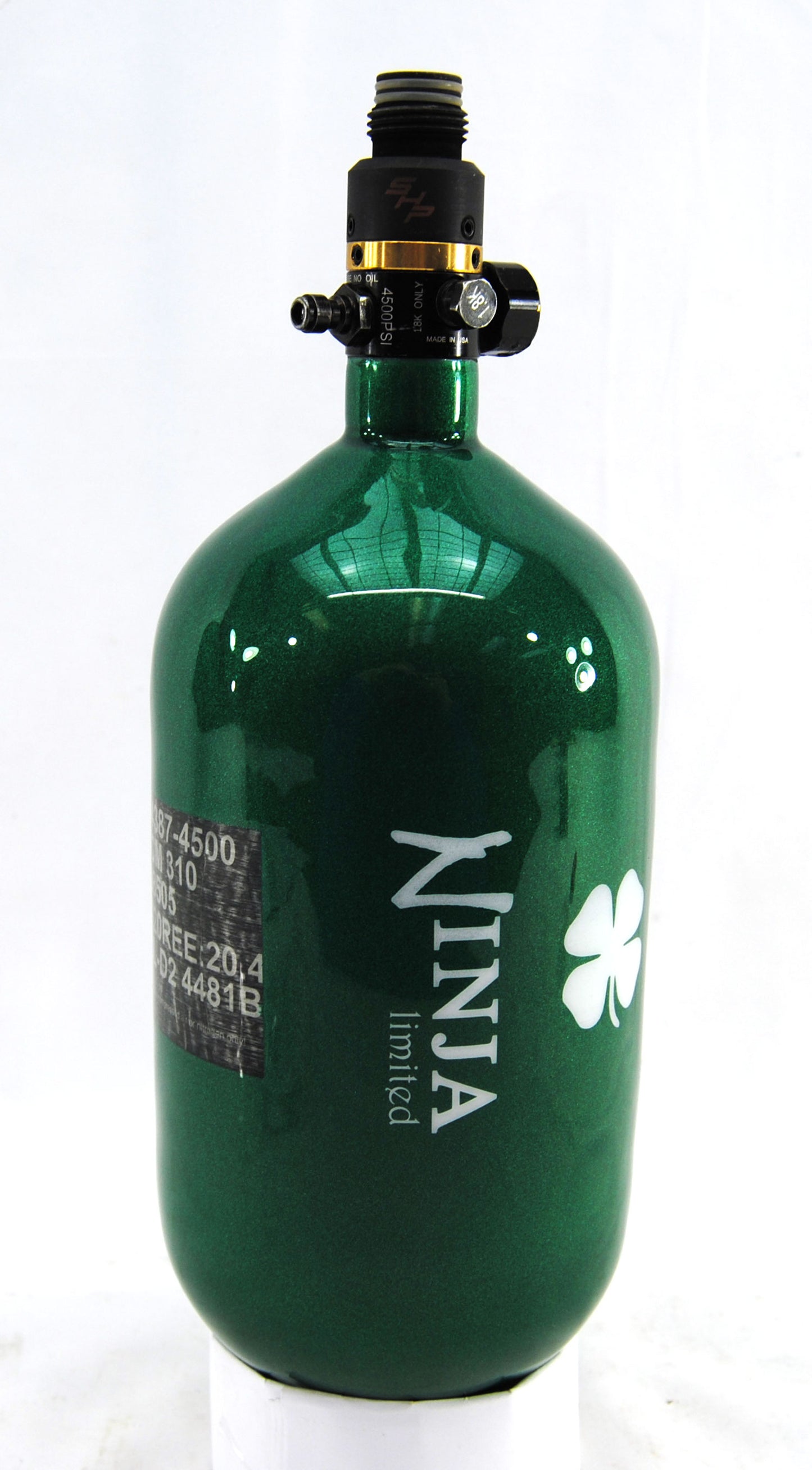 Ninja 77ci 4500psi HPA Tank - Limited Edition St. Patrick's Day Lucky Clover - Pro V2 SHP Regulator - Ninja Paintball