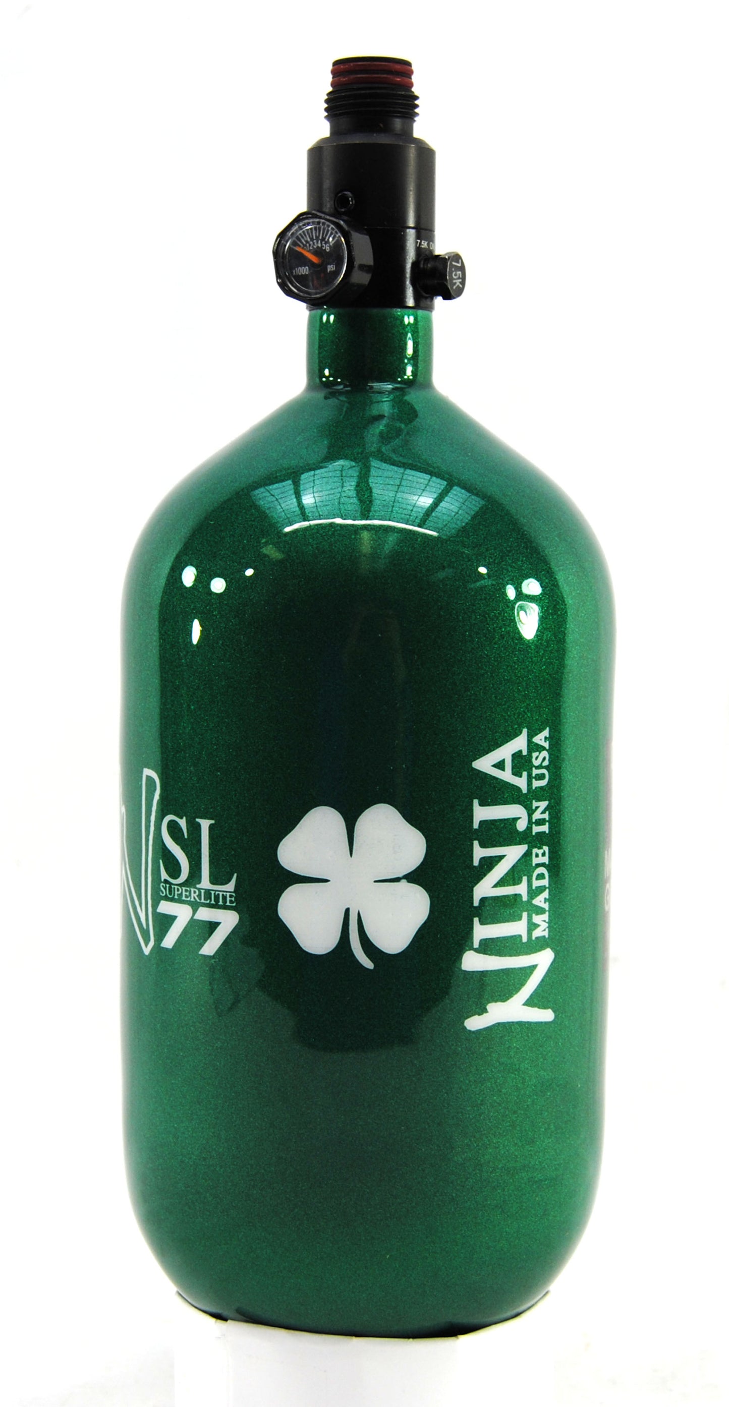 Ninja 77ci 4500psi HPA Tank - Limited Edition St. Patrick's Day Lucky Clover - Ultralite Regulator - Ninja Paintball