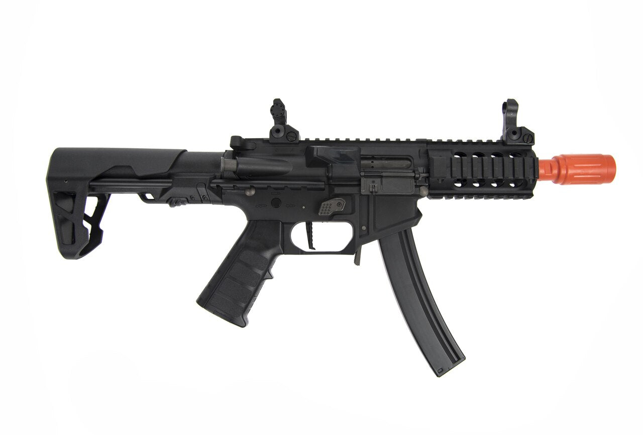 King Arms PDW 9mm SBR Airsoft AEG Rifle w/ M-LOK - Black - Evike