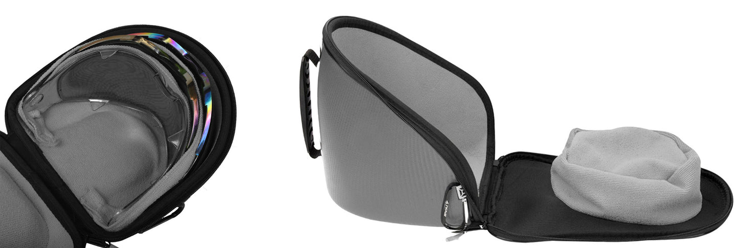 Exalt Universal Carbon V3 Goggle & V3 Lens Case - Charcoal Grey - Exalt