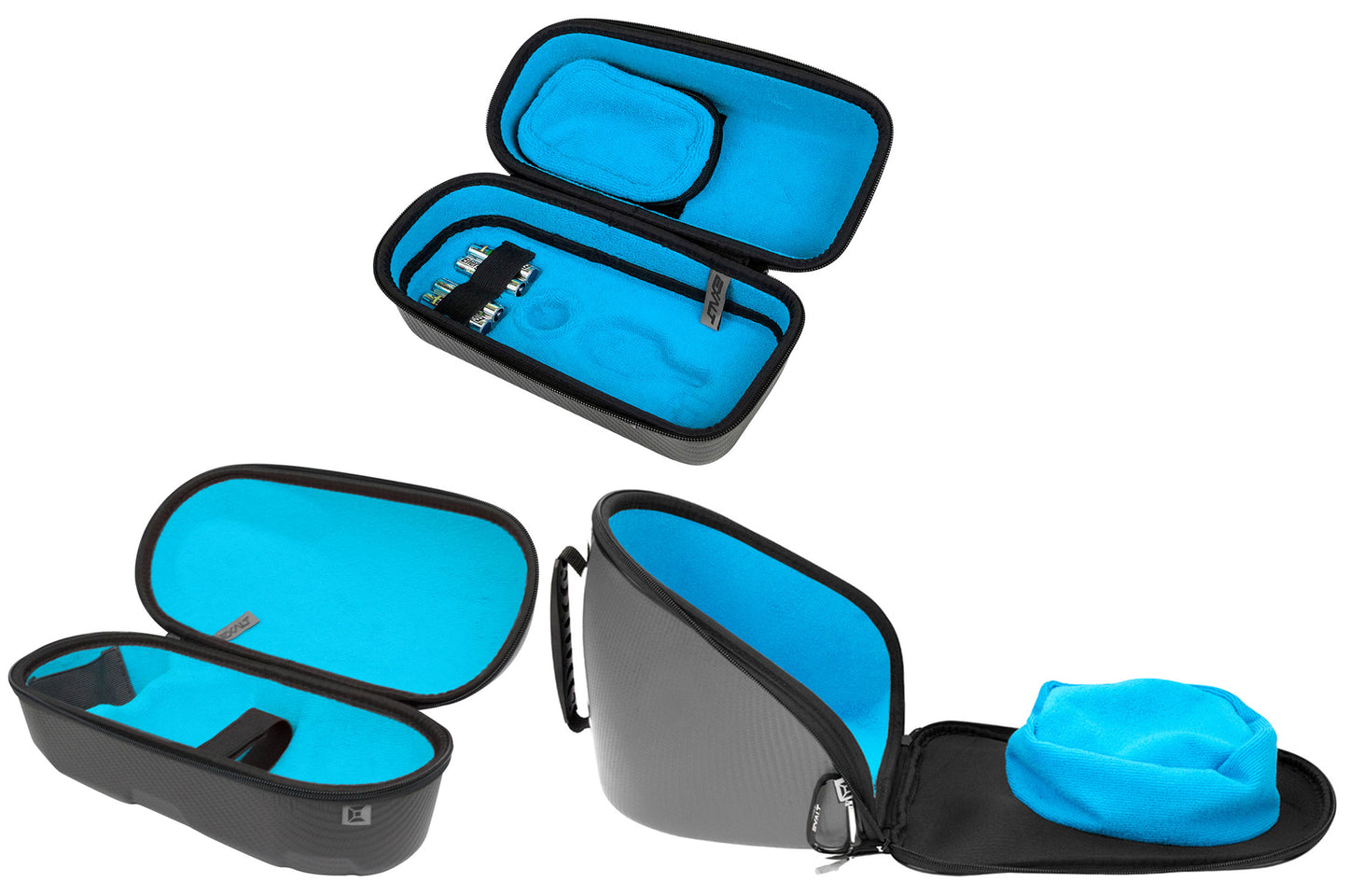 Exalt LE Universal Carbon V3 Goggle & Loader & Tank Case - Charcoal Grey / Cyan Microfiber - Exalt