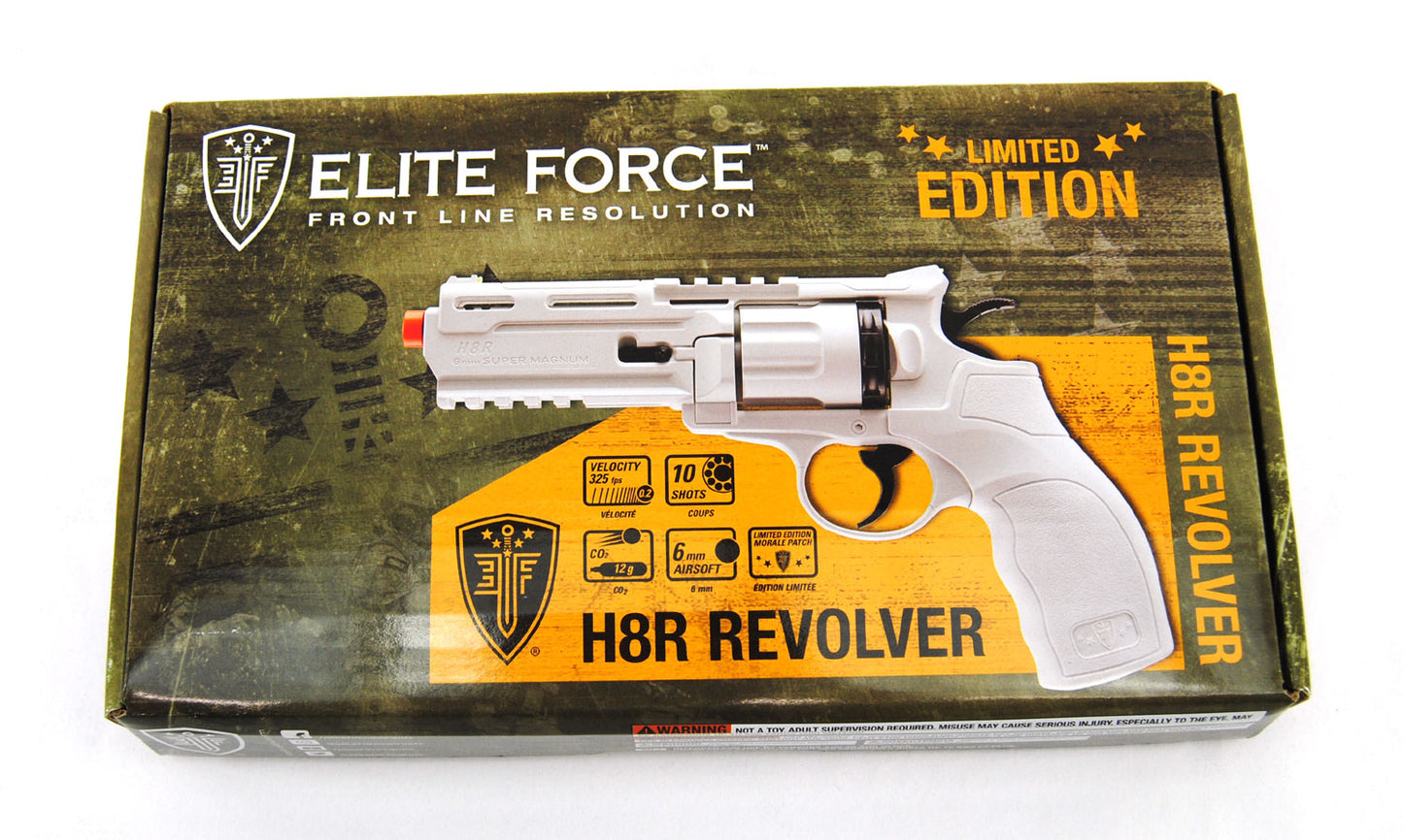 Elite Force Limited Edition H8R Gen II CO2 Revolver Airsoft Pistol - (Space Force) White / Black - Elite Force
