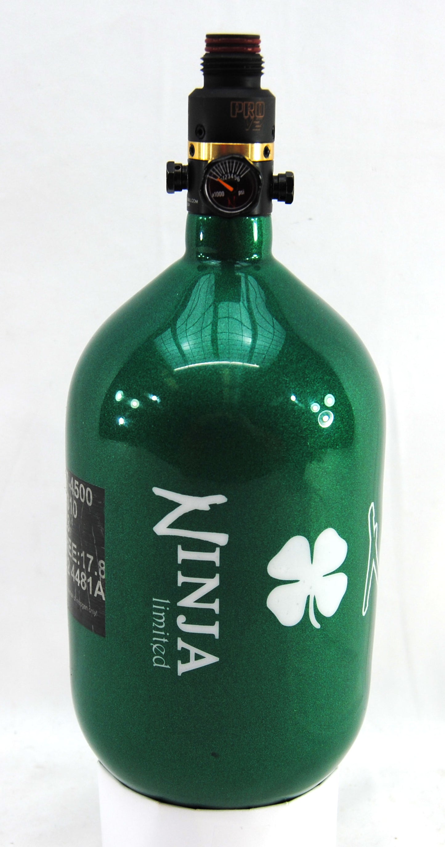 Ninja 68ci 4500psi HPA Tank - Limited Edition St. Patrick's Day Lucky Clover - Pro V2 SLP Regulator - Ninja Paintball