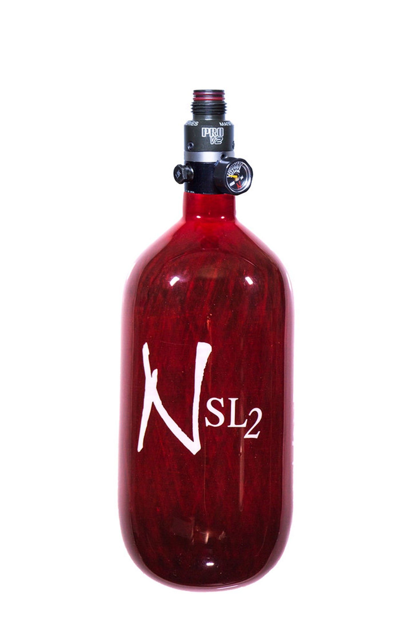 Ninja SL2 45ci 4500psi w/ Pro V2 Reg - Red - Ninja Paintball