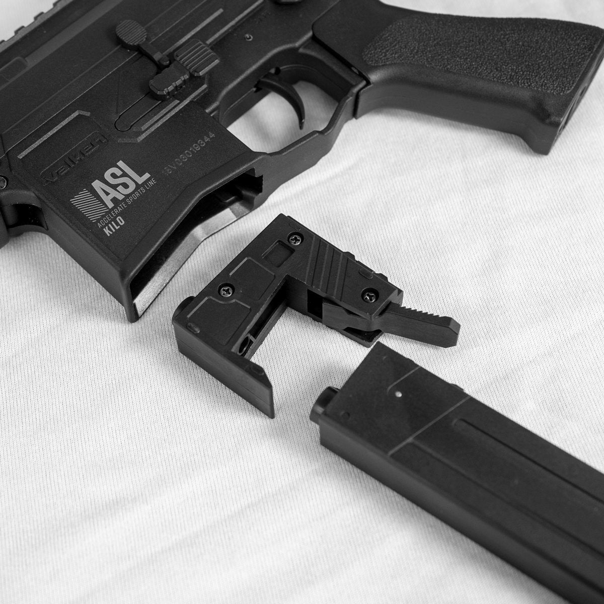 Valken SMG Adapter for ASL Series Airsoft AEG Rifle Accessory - Black - Valken