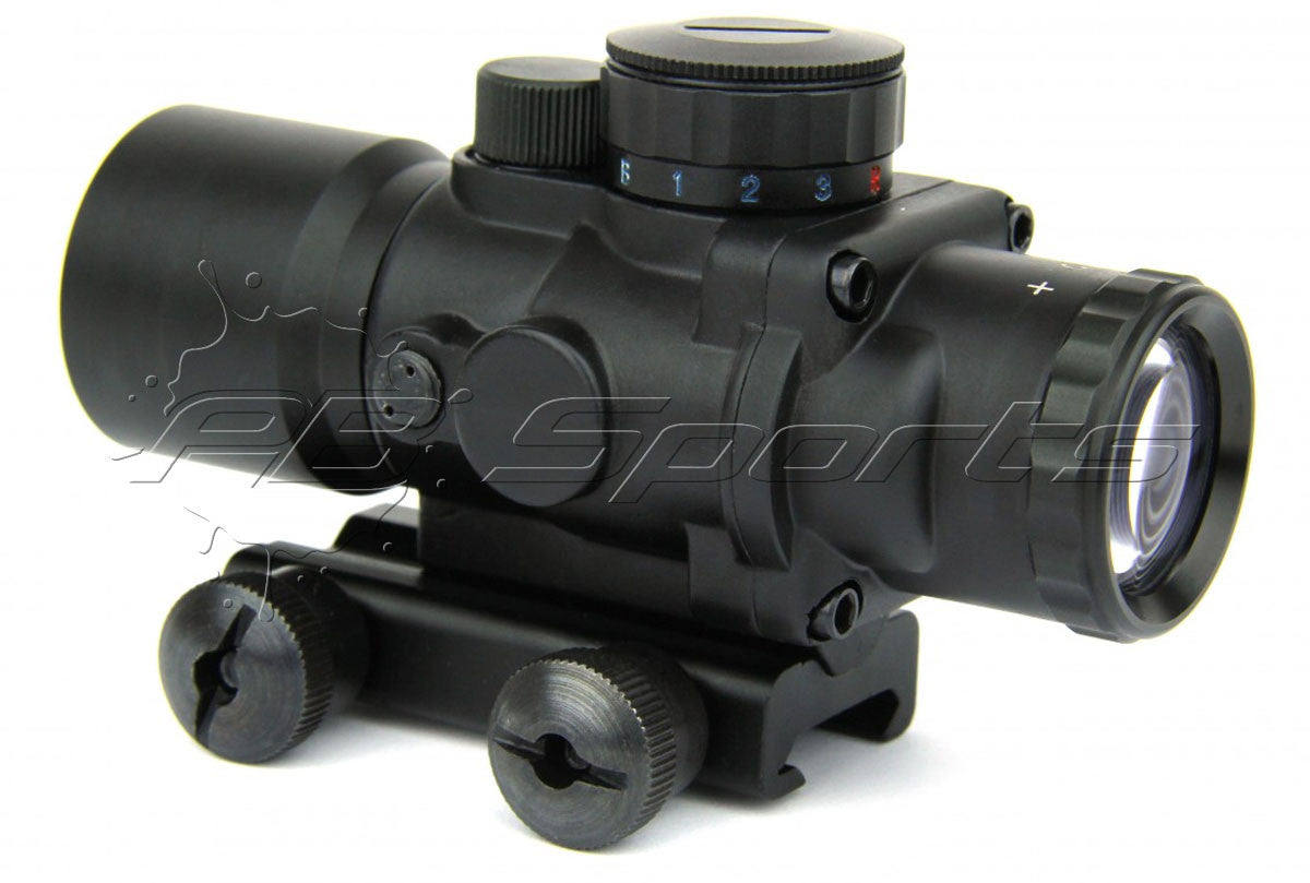 TACFIRE 3x30 Tri-Illuminated Ultra Compact Prism Scope - Black - TACFIRE