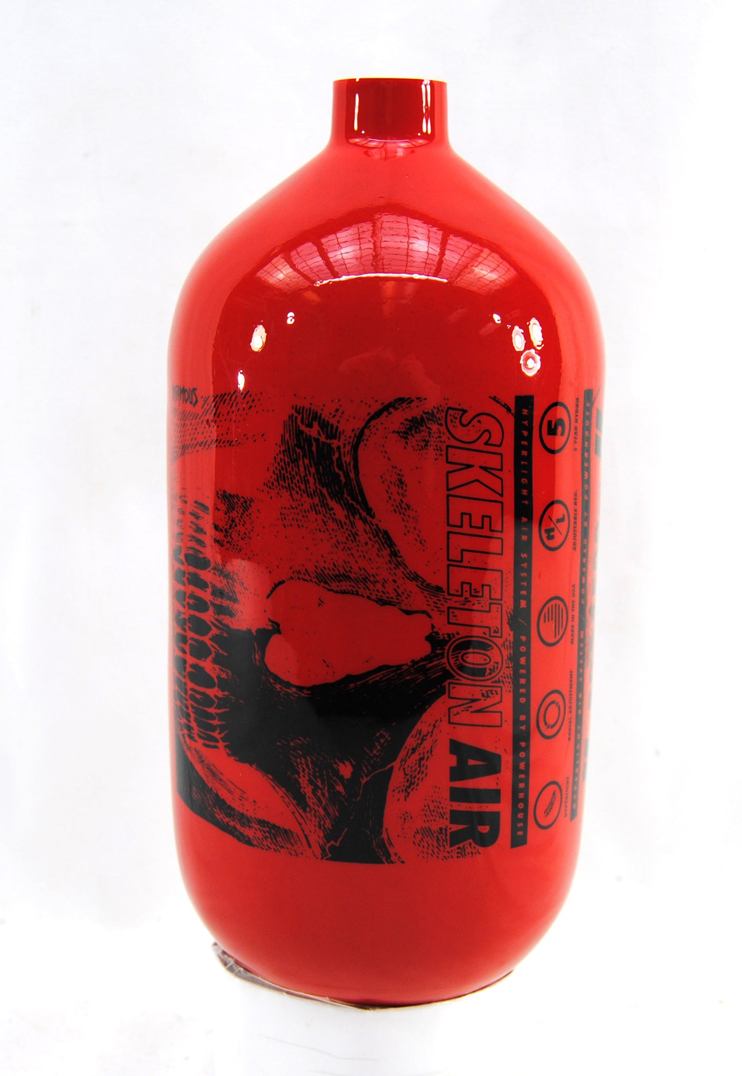 Infamous Air Savage Skull "Hyperlight" 80ci/4500psi Tank - Red/Black - (Bottle Only)