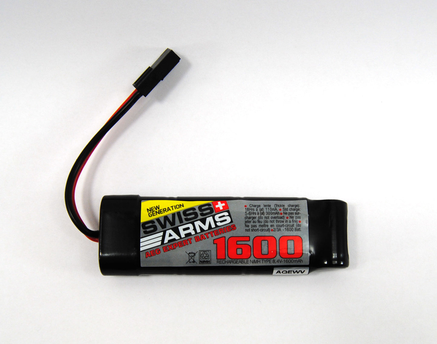 Swiss Arms 8.4V 1600mAh NiMH Rechargable Battery - Mini Brick Style - Palco