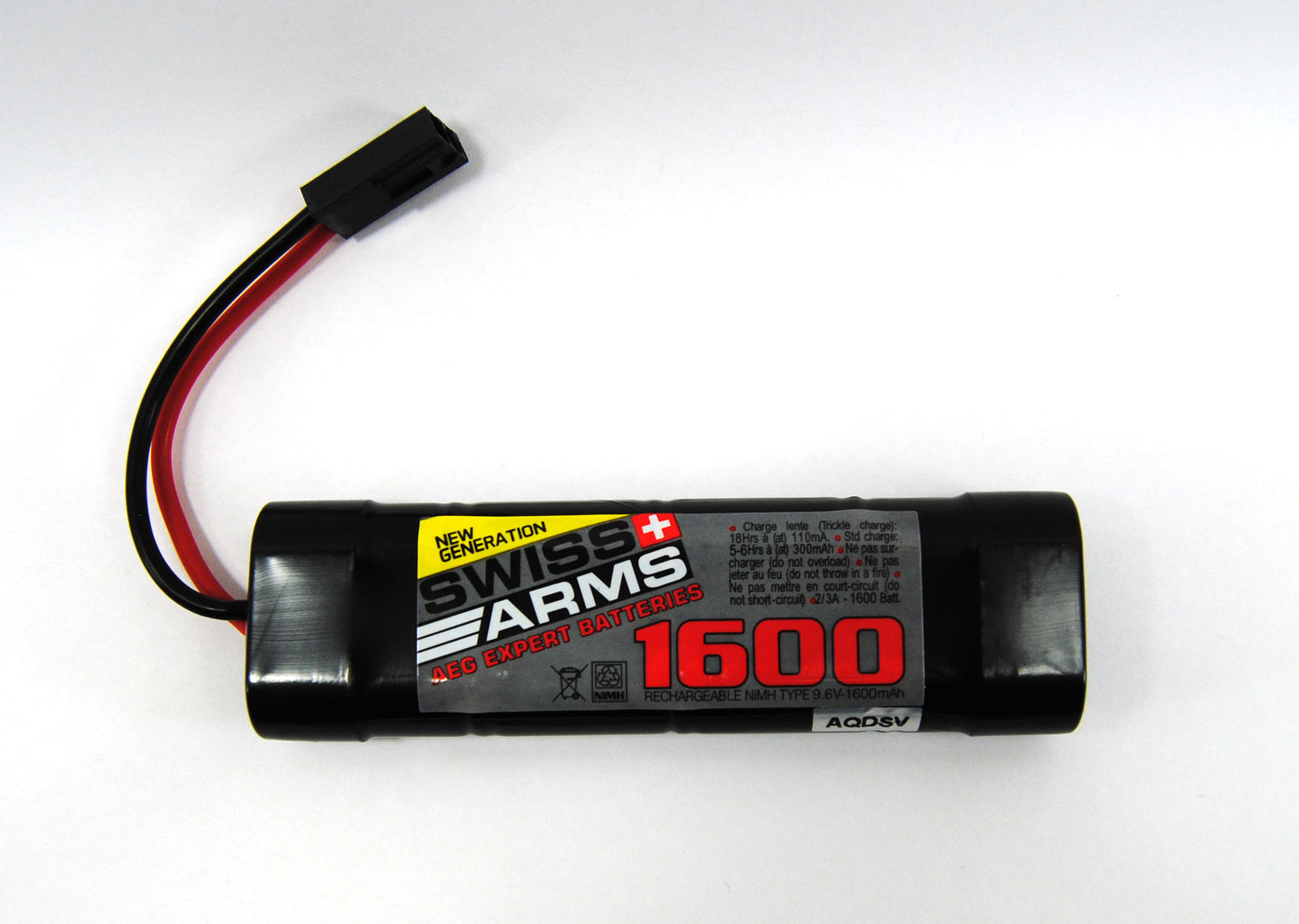 Swiss Arms 9.6V 1600mAh NiMH Rechargable Battery - Mini Brick Style - Palco