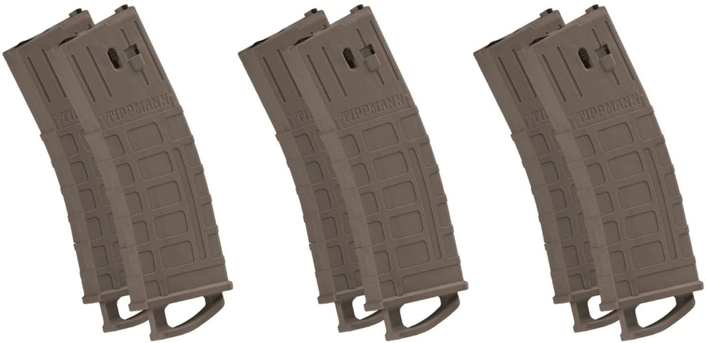 Tippmann TMC Magazine 6 Pack - 20 Ball - Dark Earth (Tan) - Tippmann Sports