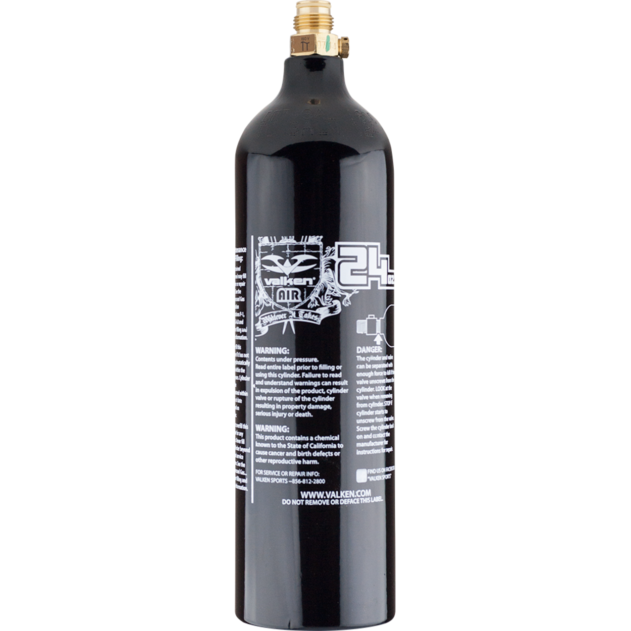 Valken 24 oz Paintball Airsoft Aluminum CO2 Tank - Valken