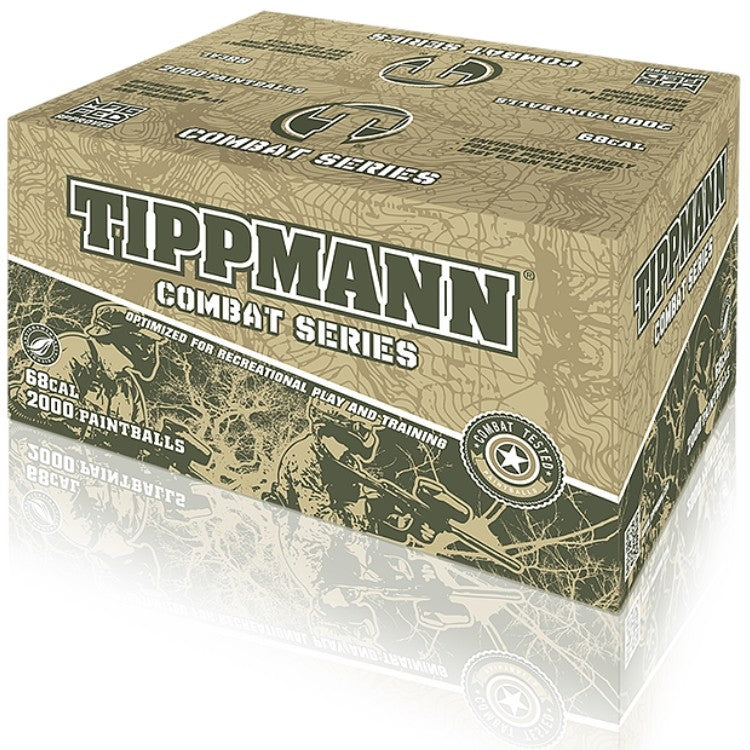 Tippmann Combat Series 2000 Count Paintballs - Green Shell / Green Fill - Tippmann Sports
