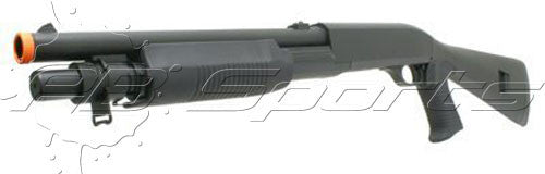M3 3-Round Burst Multi-Shot Shell Loading Airsoft Riot Shotgun - Full Stock CQB Airsoft Shotgun - G&G