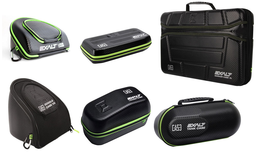 Exalt Paintball Carbon 6 Case Package - XL - Lime - Exalt
