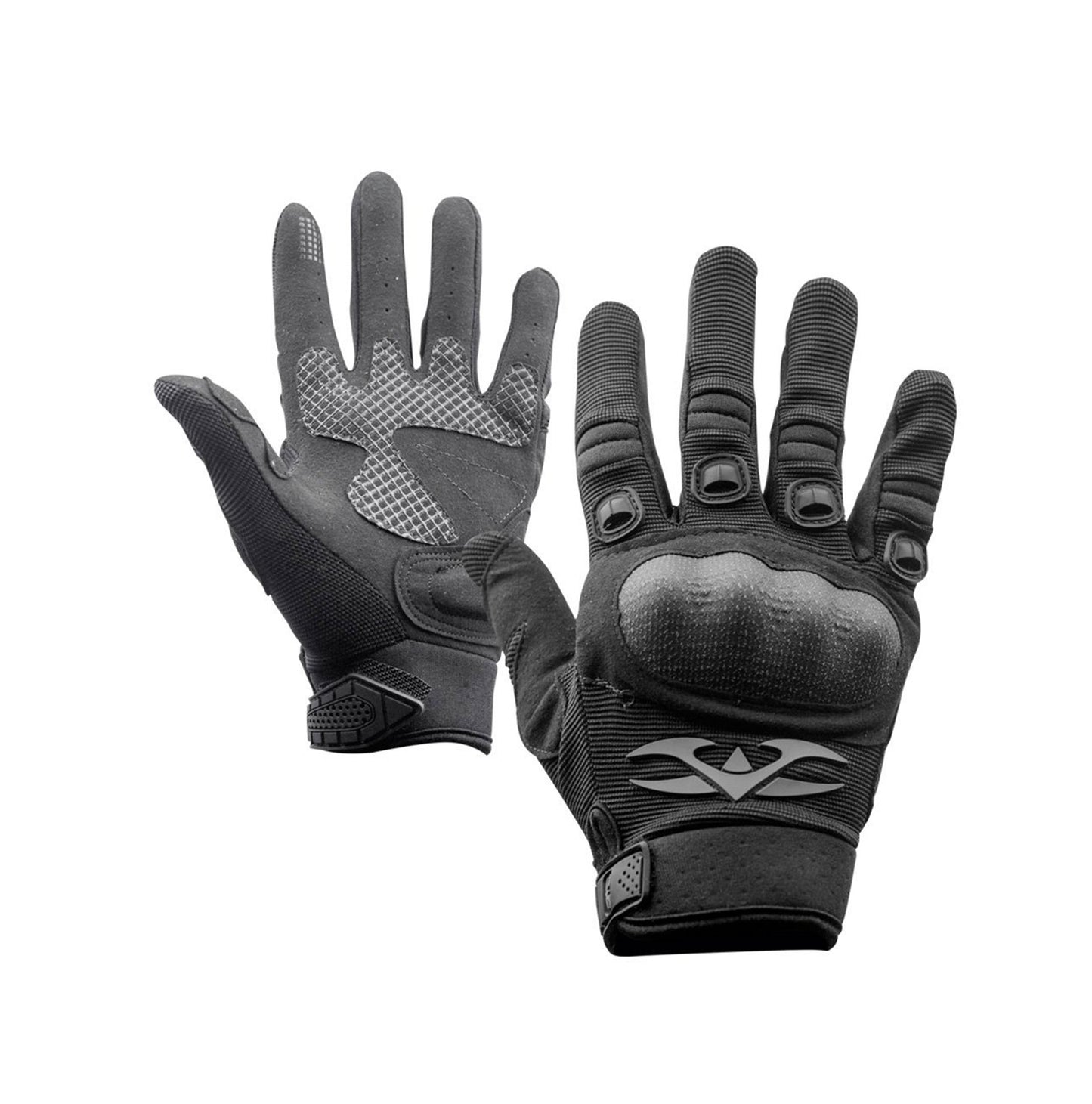 Valken Zulu Full Finger Gloves - Black - X-Large - Valken Paintball