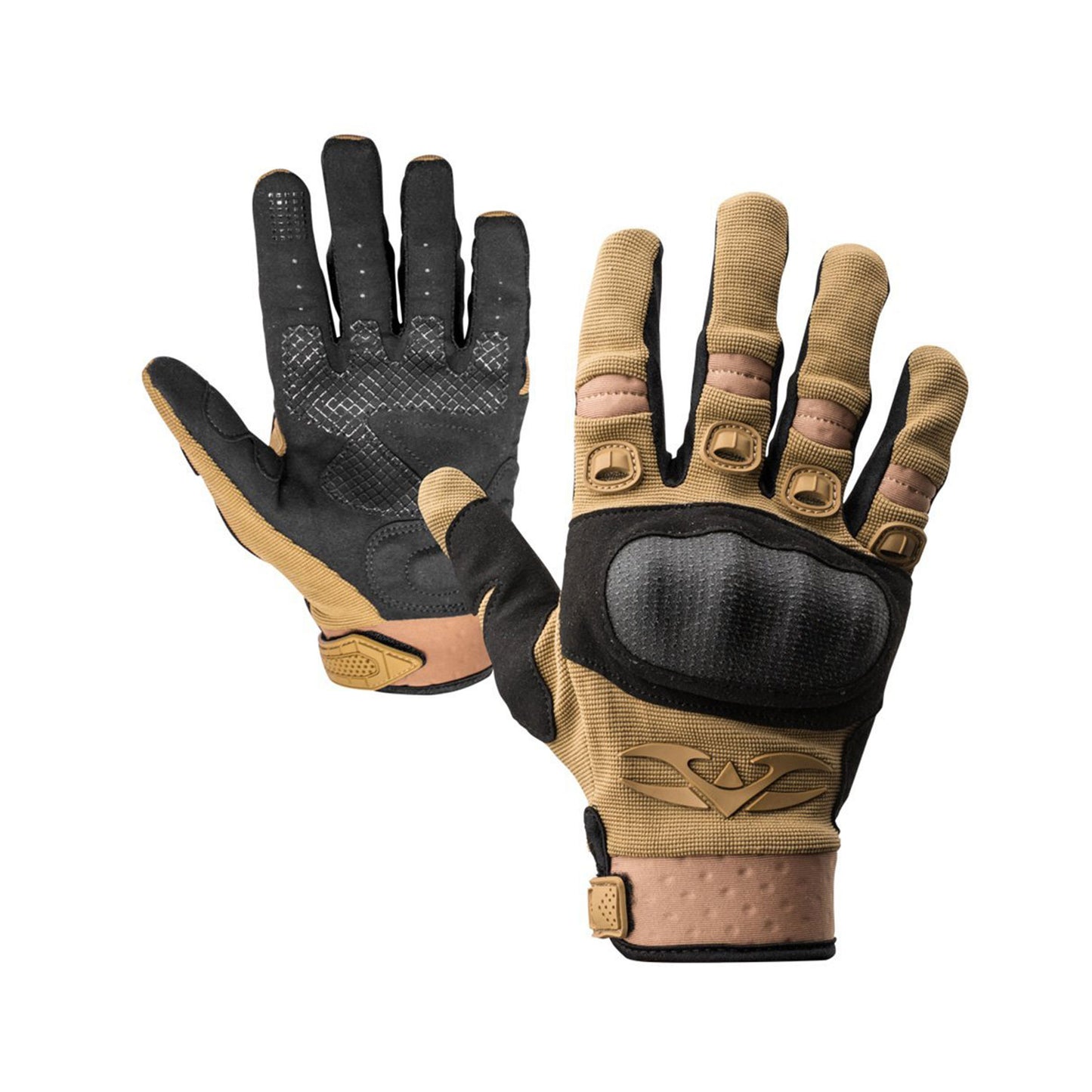 Valken Zulu Full Finger Gloves - Tan - Large - Valken Paintball
