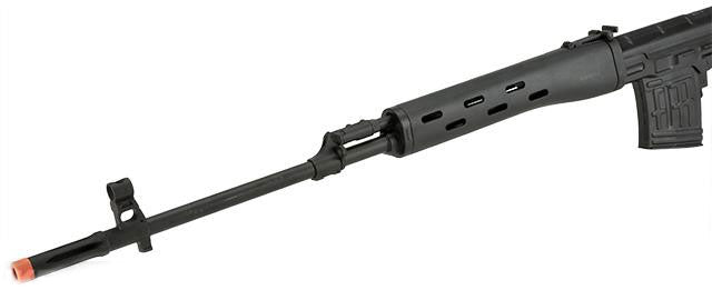 A&K SVD Dragunov Airsoft AEG Sniper Rifle w/ Metal Gearbox - Black Polymer Furniture