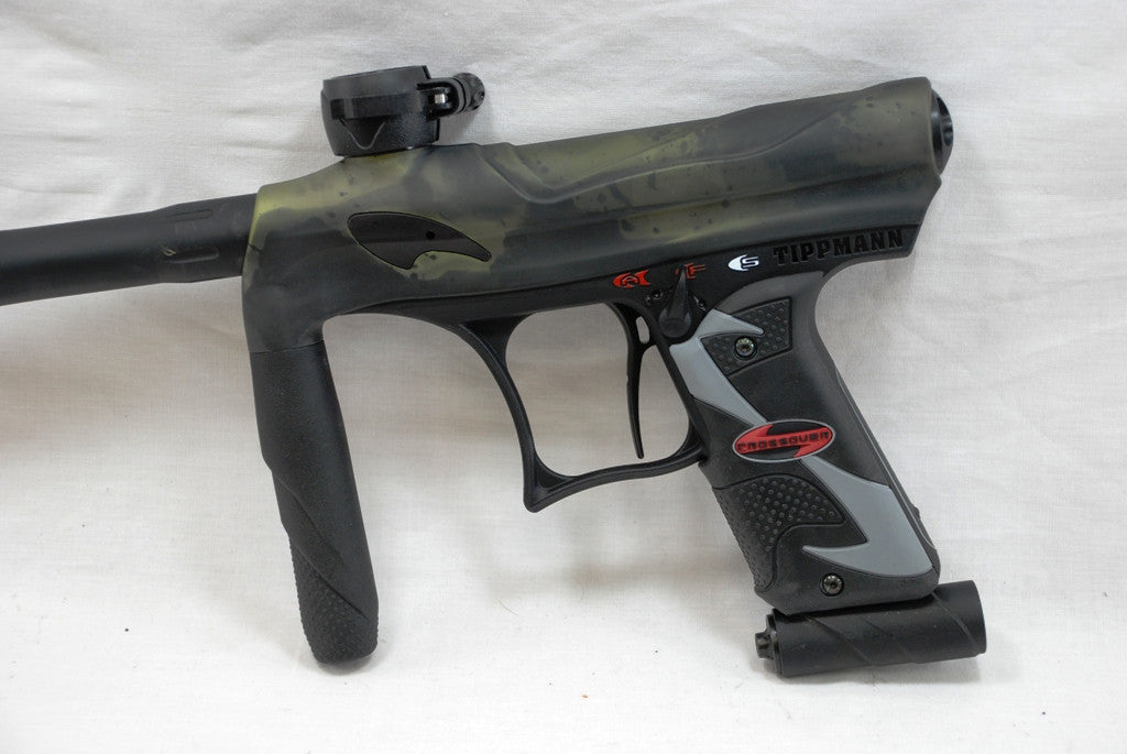 Custom Anodized Tippmann Crossover Dust Zombie Green & Black Smoke - Tippmann Sports