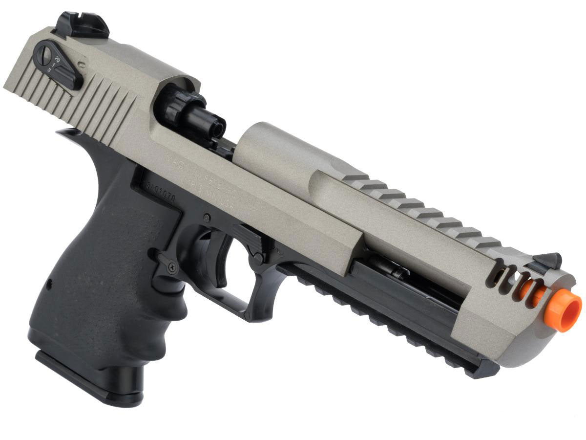 Cybergun Magnum Research Licensed Semi/Full Auto Metal Desert Eagle L6 CO2 Gas Blowback Airsoft Pistol - Black w/ Grey