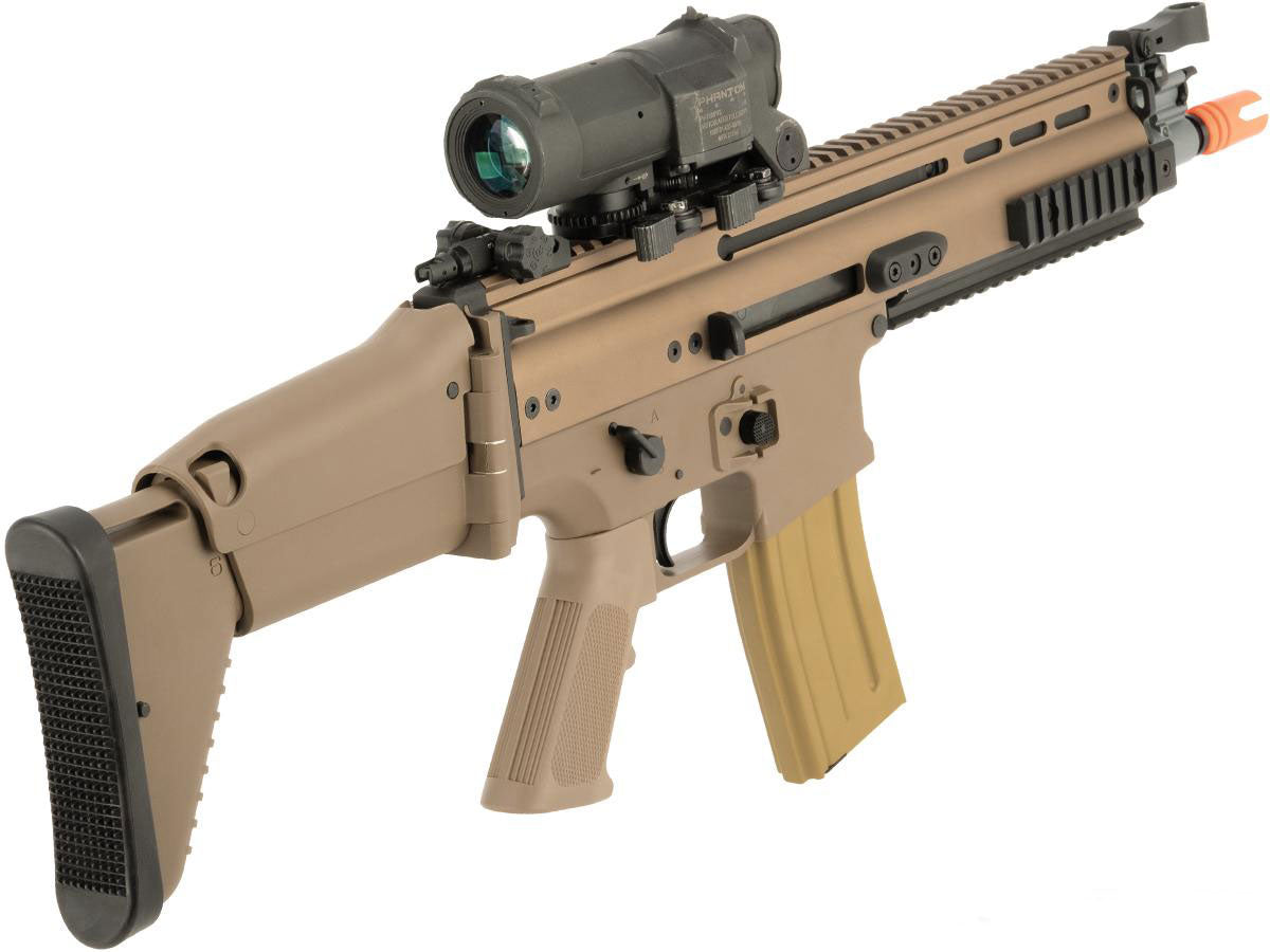 VFC Cybergun FN Herstal Licensed Full Metal SCAR Light Airsoft AEG Rifle - CQC - Dark Earth