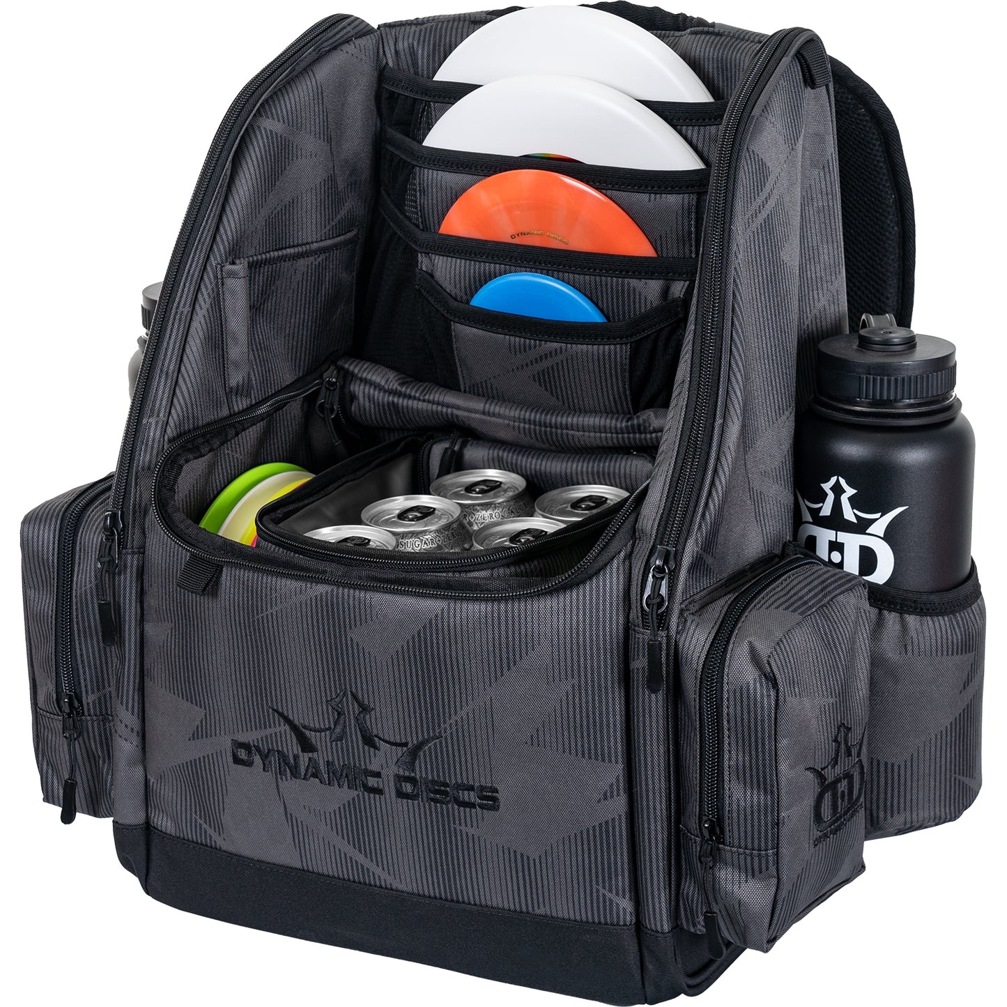 Dynamic Discs Commander Cooler Backpack Disc Golf Bag - Graphite Hex - Dynamic Discs