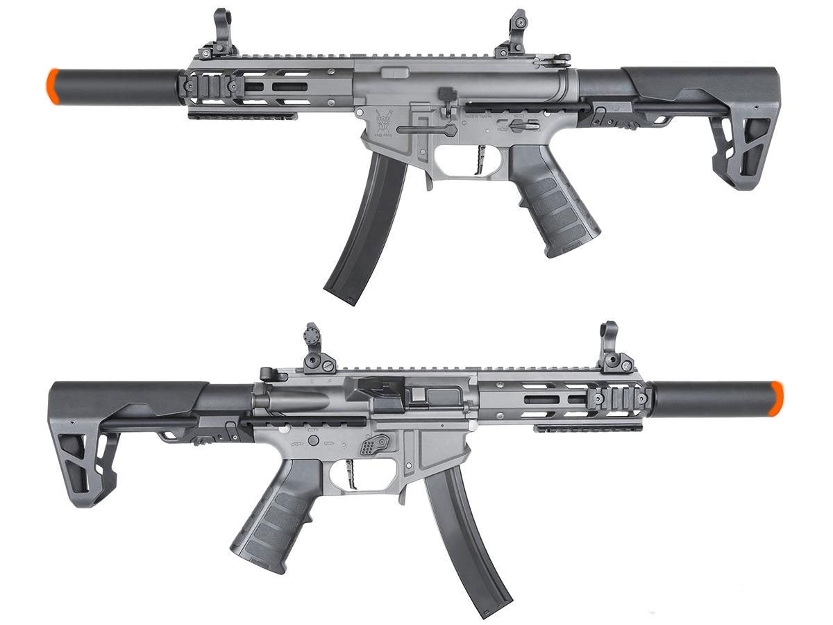 King Arms PDW 9mm SBR Airsoft AEG Rifle w/ M-LOK - Grey – PB Sports LLC