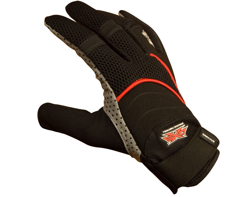 Draxxus DXS Shank Paintball Gloves - Red - XXL - Draxxus