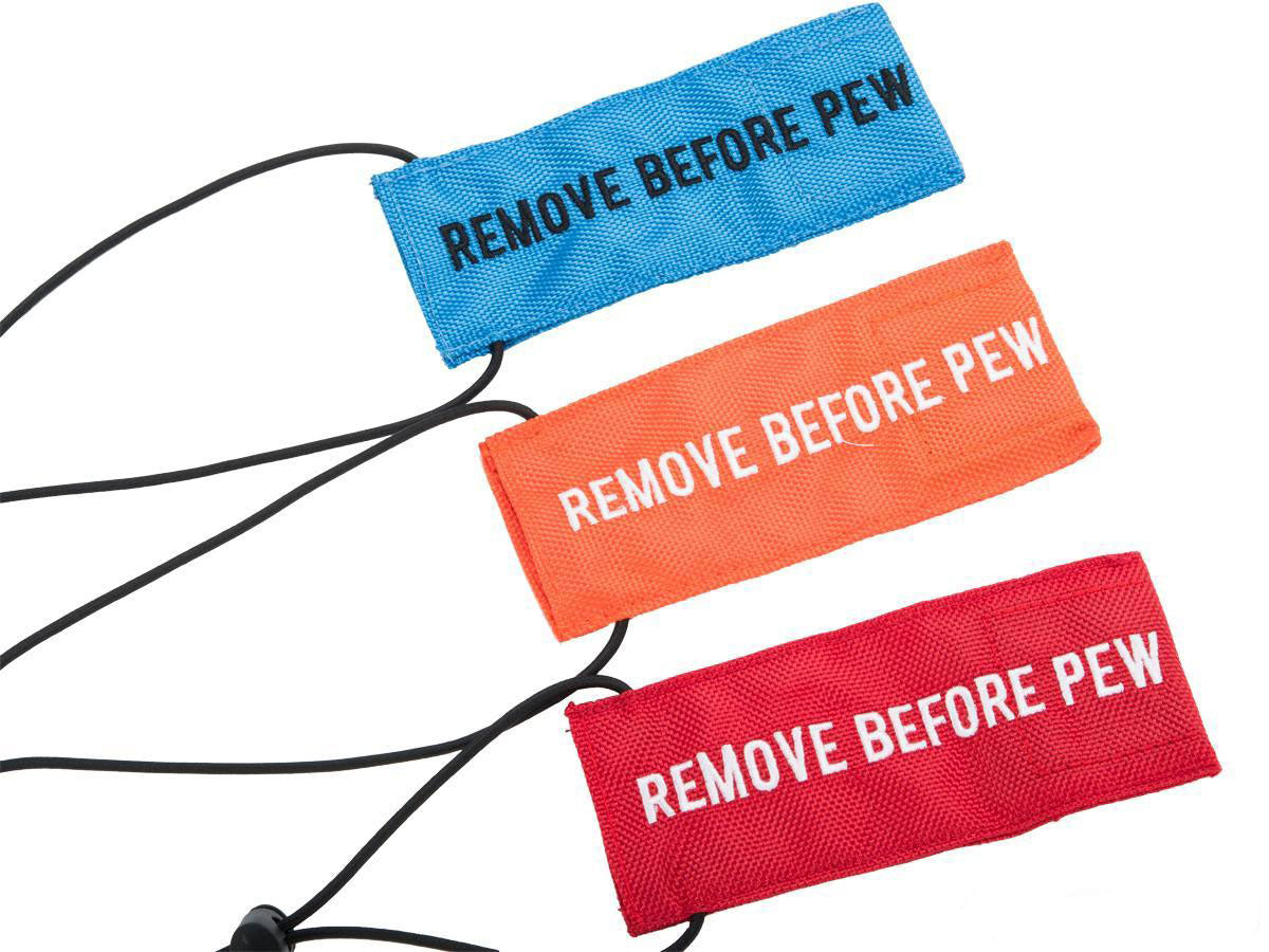 Evike Barrel Cover - Remove Before Pew - Red - Valken Paintball