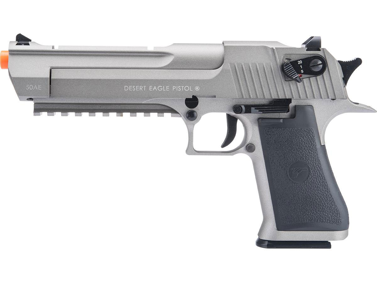 Magnum Research Licensed Select Fire Desert Eagle CO2 Gas Blowback Airsoft Pistol by KWC - Silver