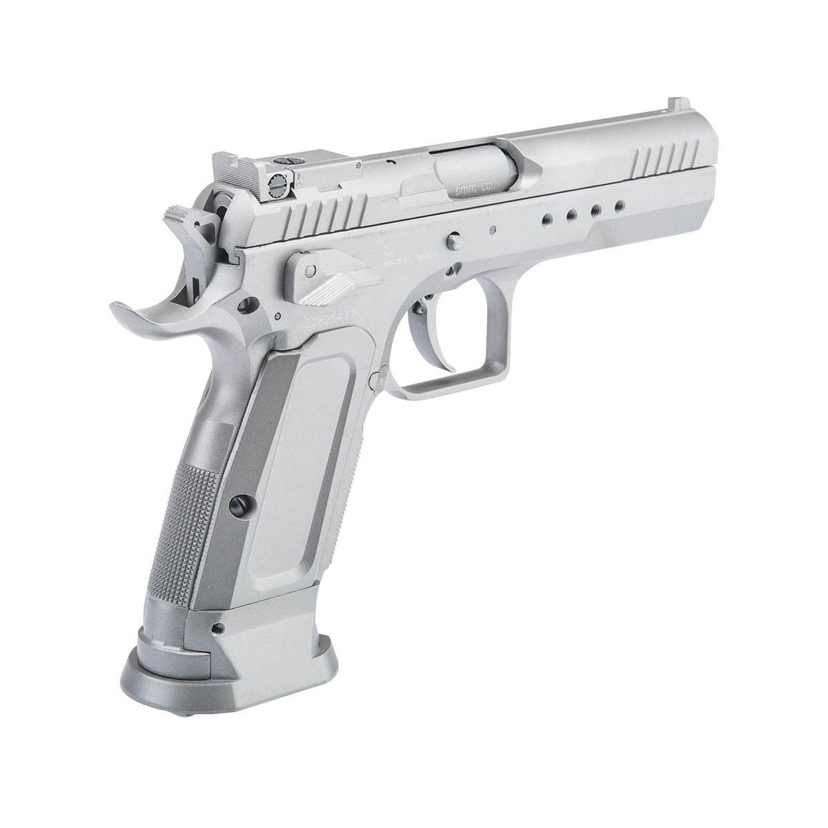 Cybergun Tanfoglio Licensed Limited Edition Custom Airsoft GBB Pistol by KWC - Silver