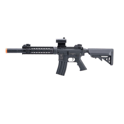 Cybergun Licensed Colt Sportsline M4 AEG Airsoft Rifle w/ G3 Micro-Switch Gearbox - Silent Ops 9" Black