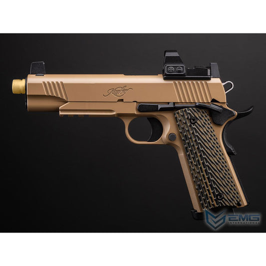 EMG x Kimber Desert Warrior 1911 CO2 Gas Blowback Airsoft Pistol with G10 Grips