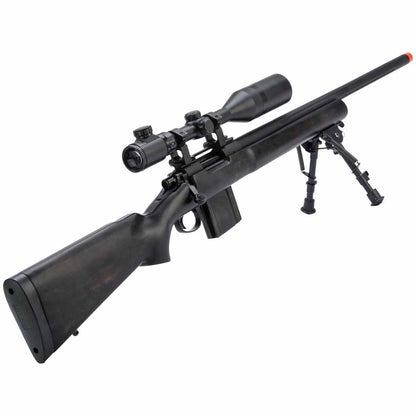 King Arms M700 Police Model Gas Power Airsoft Sniper Rifle w/ Real Wood Chassis - High Velocity