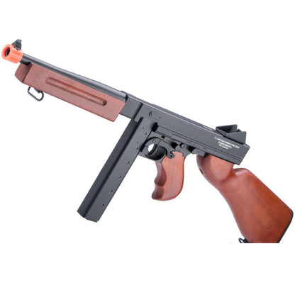 Cybergun Auto Ordnance Licensed Thompson M1A1 Airsoft AEG Rifle w/ Real Wood Grip and Stock