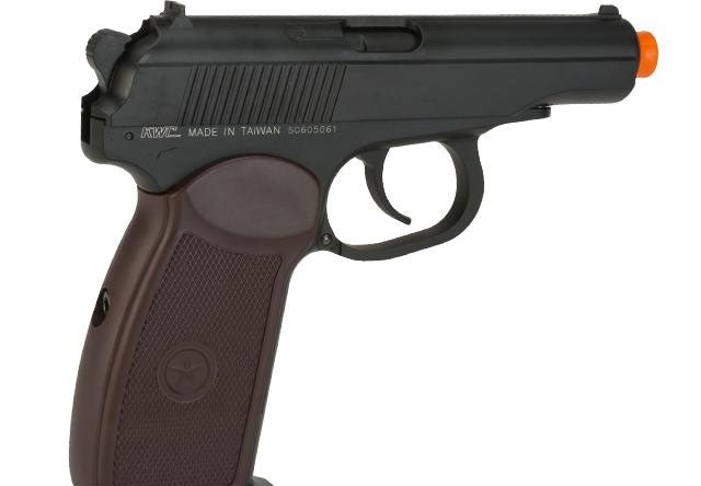 KWC CO2 Powered Russian PM Gas Blowback Airsoft Pistol - Black