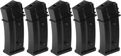 Elite Force HK G36 140Rd Mid Cap Magazine 5 Pack - Black