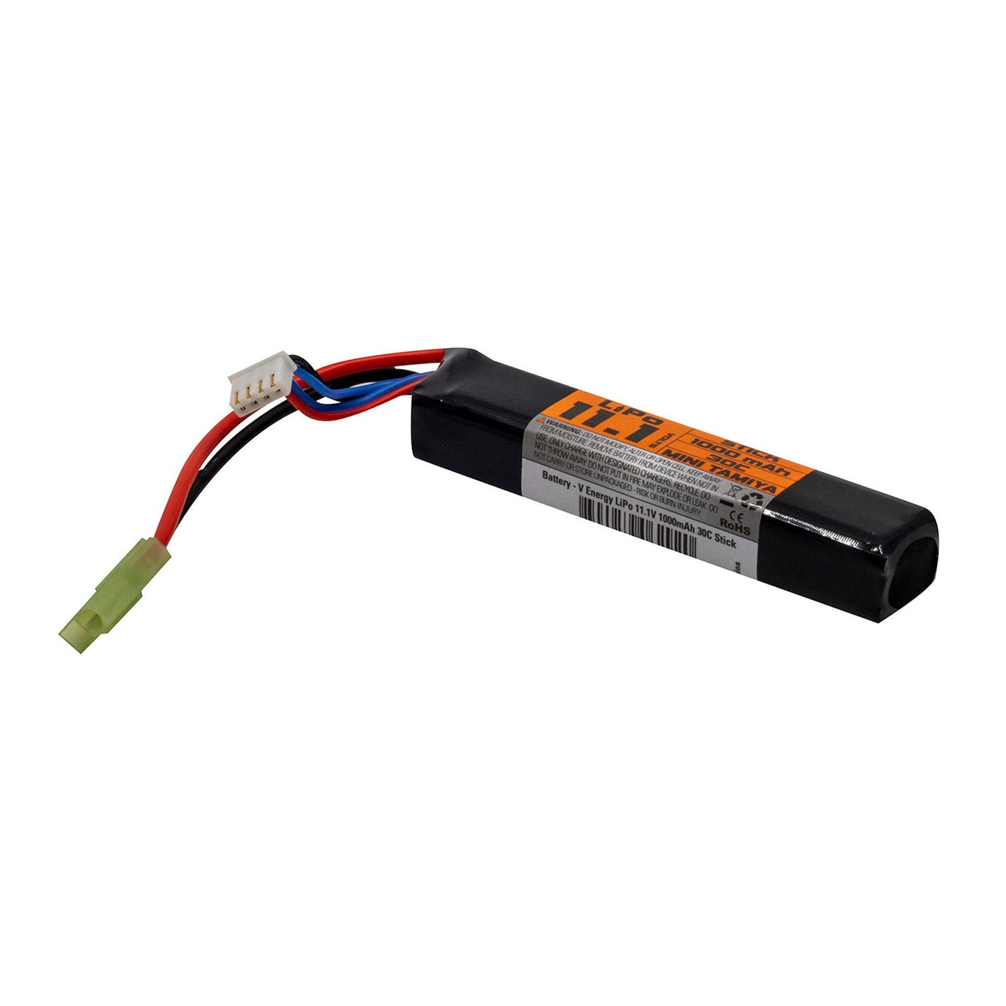 Valken LiPo 11.1V 1000mAh Battery 30C Stick - Mini Tamiya