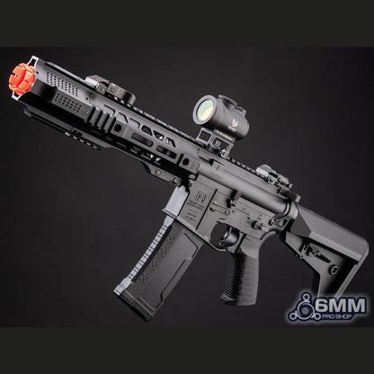 6mmProShop SAI Licensed GRY AR-15 Airsoft AEG Rifle - Black - 6.5"